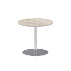 Italia Round Poseur Table Silver Leg - Image 18