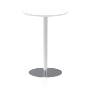 Italia Round Poseur Table Silver Leg - Image 21