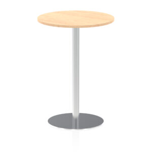 Italia Round Poseur Table Silver Leg - Image 22