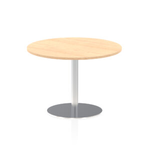 Italia Round Poseur Table Silver Leg - Image 28