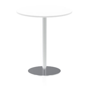 Italia Round Poseur Table Silver Leg - Image 33