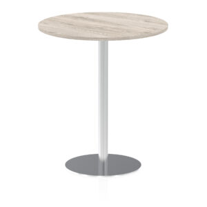 Italia Round Poseur Table Silver Leg - Image 36