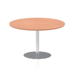 Italia Round Poseur Table Silver Leg - Image 37
