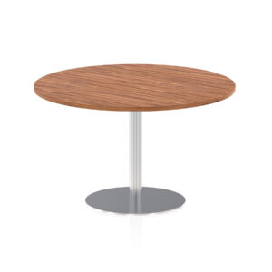 Italia Round Poseur Table Silver Leg - Image 38