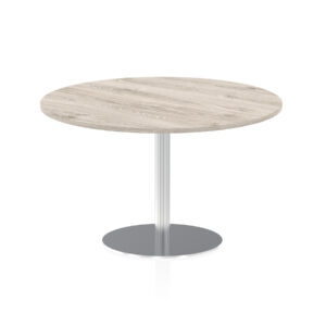 Italia Round Poseur Table Silver Leg - Image 42