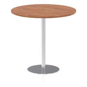 Italia Round Poseur Table Silver Leg - Image 44