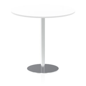 Italia Round Poseur Table Silver Leg - Image 45