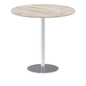 Italia Round Poseur Table Silver Leg - Image 48
