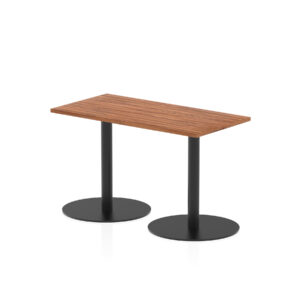 Italia Slimline Rectangular Poseur Table Black Leg - Image 2
