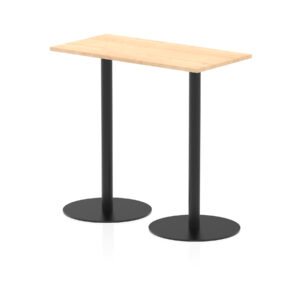 Italia Slimline Rectangular Poseur Table Black Leg - Image 10