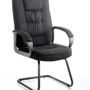 Moore Deluxe High Back Black Cantilever Visitor Chair with Arms - Image 10
