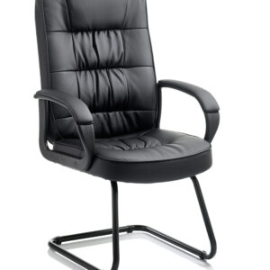 Moore Deluxe High Back Black Cantilever Visitor Chair with Arms - Image 9