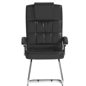Moore Deluxe High Back Black Cantilever Visitor Chair with Arms - Image 2