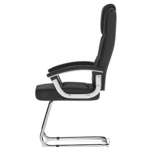 Moore Deluxe High Back Black Cantilever Visitor Chair with Arms - Image 4