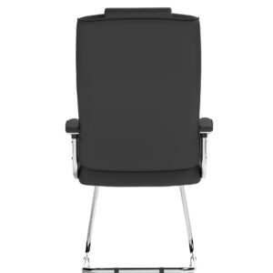 Moore Deluxe High Back Black Cantilever Visitor Chair with Arms - Image 6