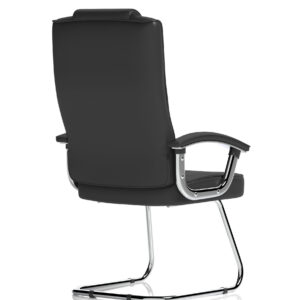Moore Deluxe High Back Black Cantilever Visitor Chair with Arms - Image 7