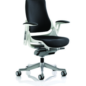 Zure High Back White Shell Executive Office Chair with Arms - Image 25