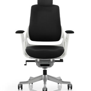 Zure High Back White Shell Executive Office Chair with Arms - Image 26