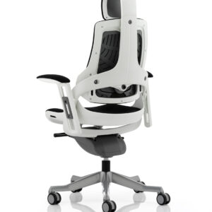 Zure High Back White Shell Executive Office Chair with Arms - Image 27