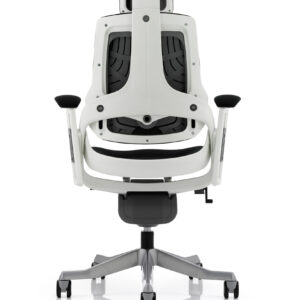 Zure High Back White Shell Executive Office Chair with Arms - Image 28