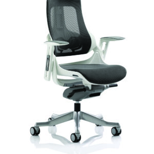 Zure High Back White Shell Executive Office Chair with Arms - Image 32