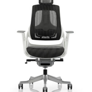 Zure High Back White Shell Executive Office Chair with Arms - Image 33