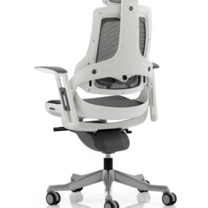 Zure High Back White Shell Executive Office Chair with Arms - Image 34