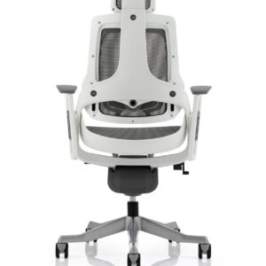 Zure High Back White Shell Executive Office Chair with Arms - Image 35