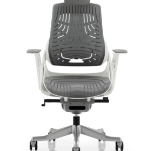 Zure High Back White Shell Executive Office Chair with Arms - Image 39