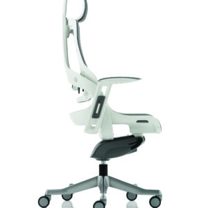 Zure High Back White Shell Executive Office Chair with Arms - Image 42