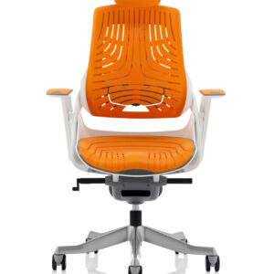 Zure High Back White Shell Executive Office Chair with Arms - Image 45