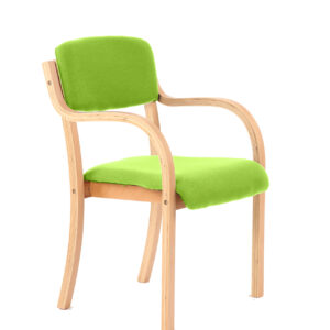 Madrid Wooden Frame Visitor Chair with Arms - Image 4