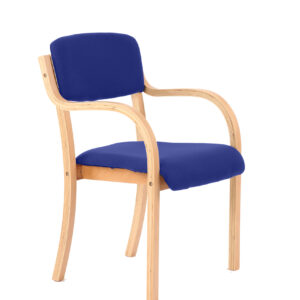 Madrid Wooden Frame Visitor Chair with Arms - Image 5