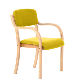 Madrid Wooden Frame Visitor Chair with Arms - Image 7