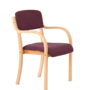 Madrid Wooden Frame Visitor Chair with Arms - Image 10