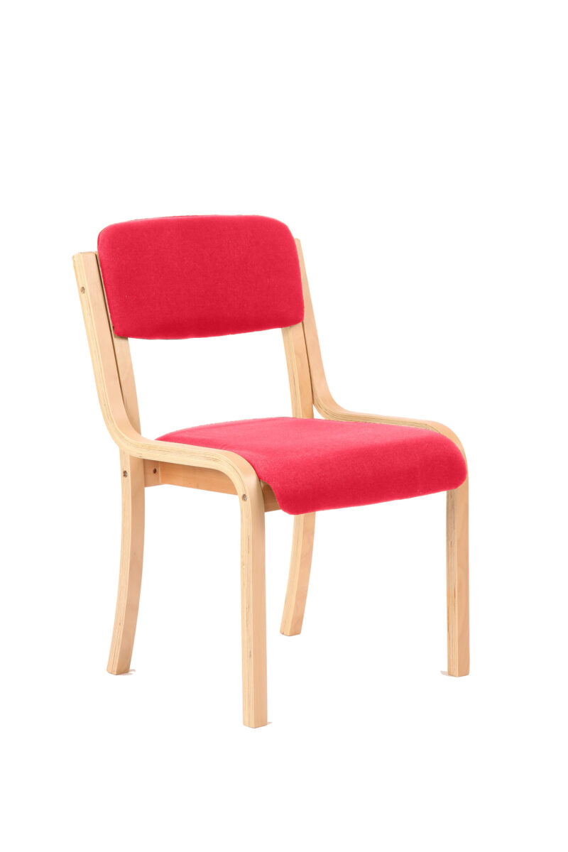 Madrid Wooden Frame Visitor Chair with Arms - Image 11