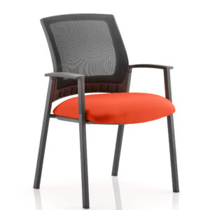 Metro Medium Mesh Back Stacking Visitor Chair with Arms - Image 8