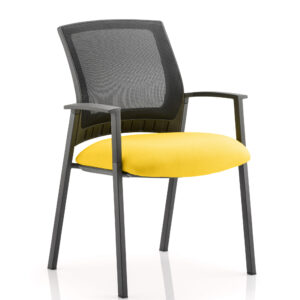 Metro Medium Mesh Back Stacking Visitor Chair with Arms - Image 9