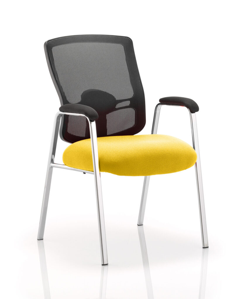 Portland Medium Mesh Back (Straight Leg) Visitor Chair with Arms - Image 13