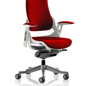 Zure High Back White Shell Executive Office Chair with Arms - Image 50