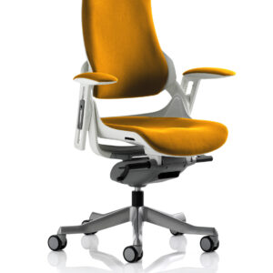 Zure High Back White Shell Executive Office Chair with Arms - Image 54