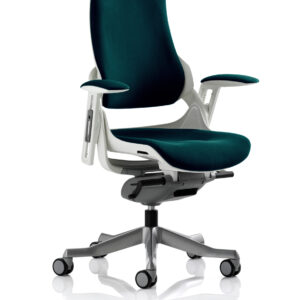 Zure High Back White Shell Executive Office Chair with Arms - Image 56