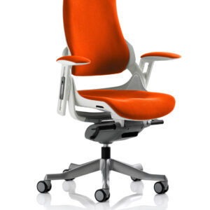 Zure High Back White Shell Executive Office Chair with Arms - Image 69
