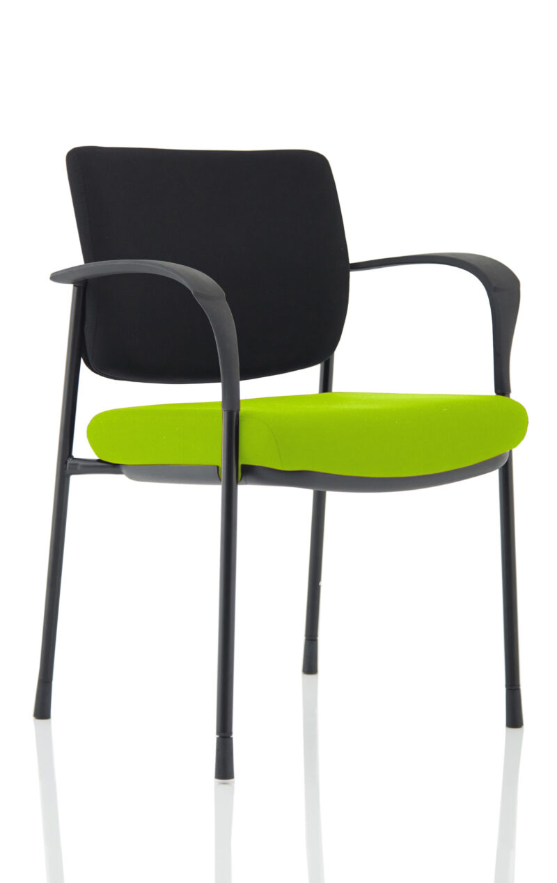 Brunswick Deluxe Medium Back Stacking Visitor Office Chair with Arms - Image 4