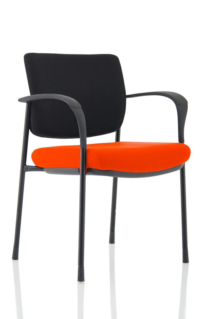 Brunswick Deluxe Medium Back Stacking Visitor Office Chair with Arms - Image 7