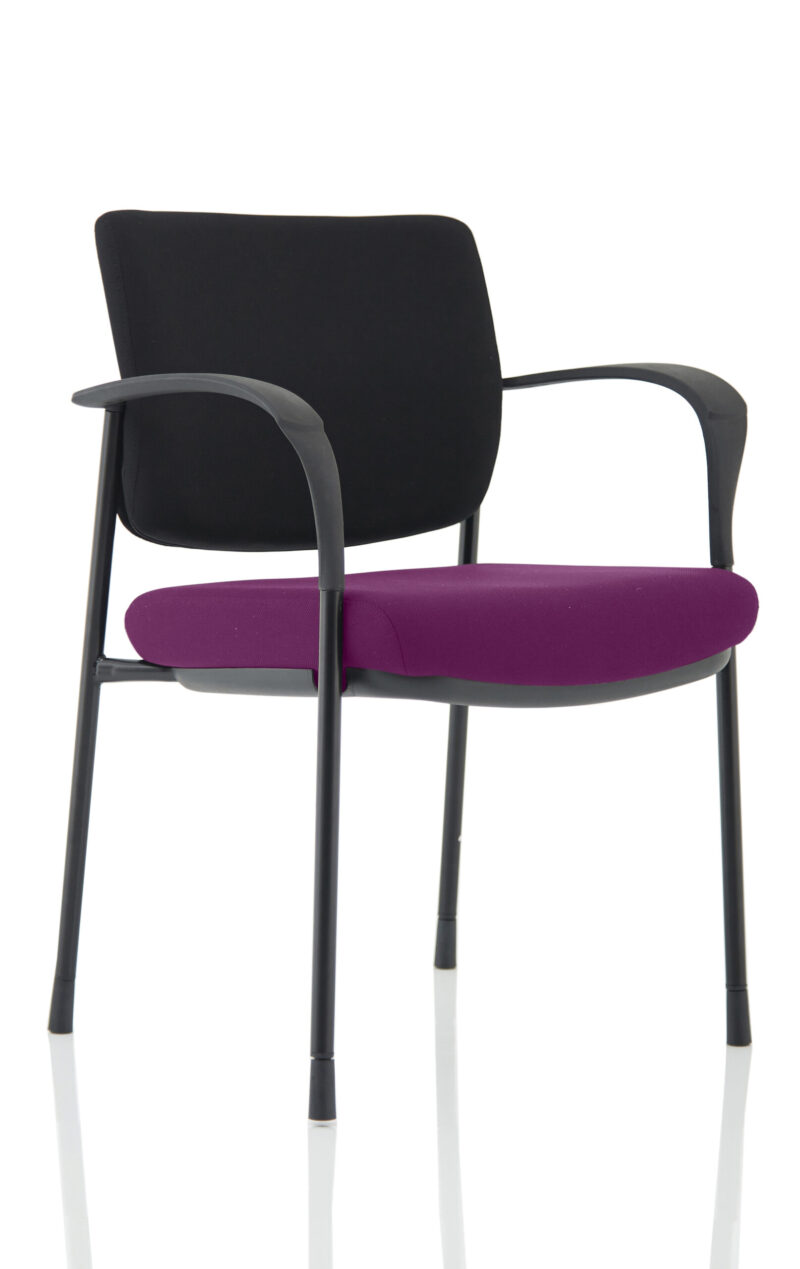 Brunswick Deluxe Medium Back Stacking Visitor Office Chair with Arms - Image 8