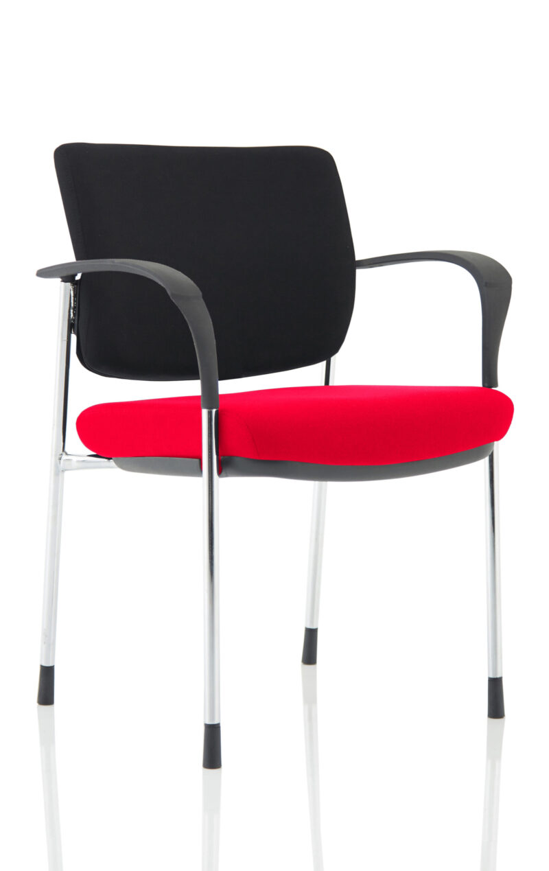 Brunswick Deluxe Medium Back Stacking Visitor Office Chair with Arms - Image 9