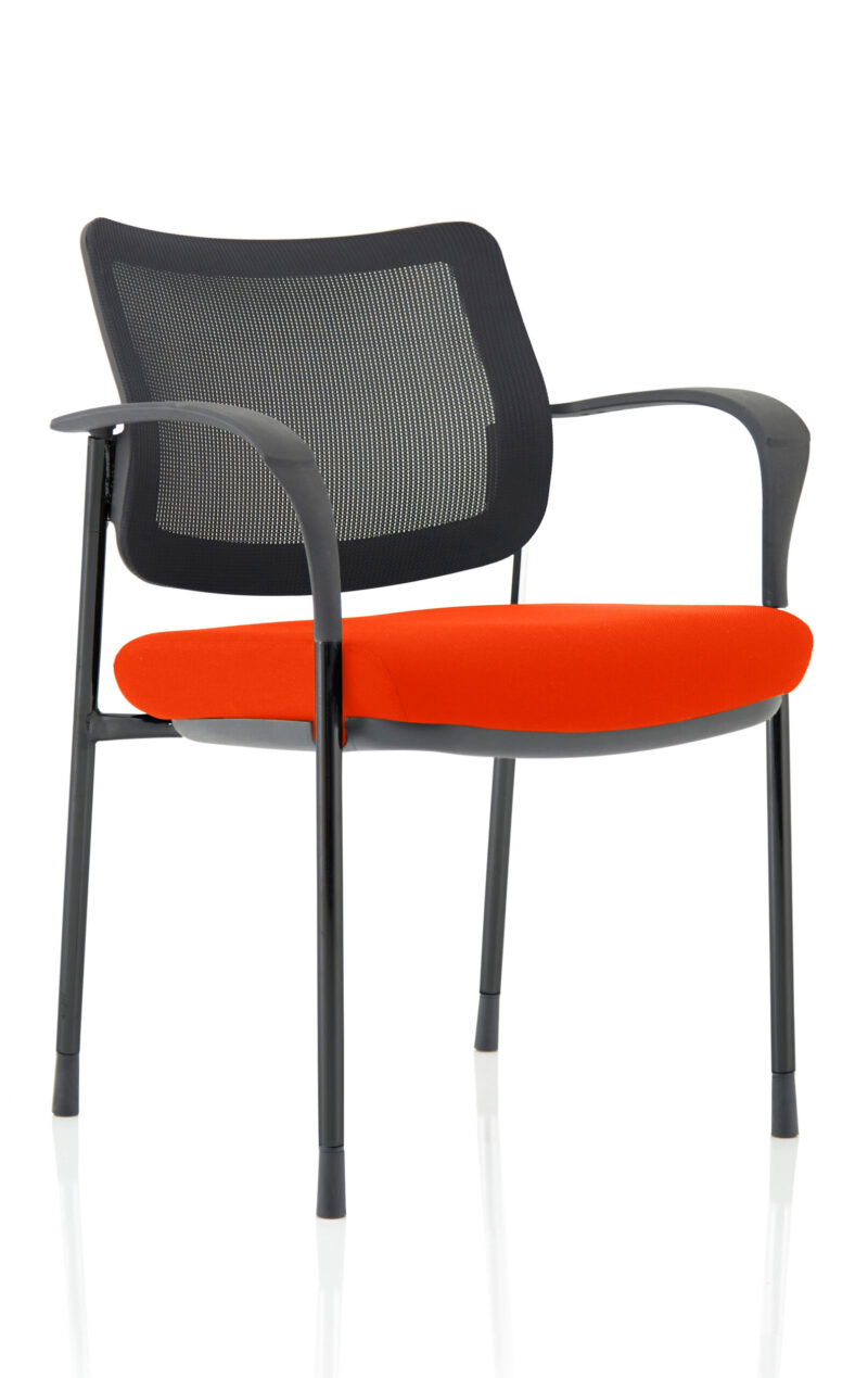 Brunswick Deluxe Medium Back Stacking Visitor Office Chair with Arms - Image 45