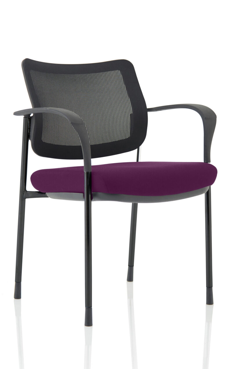 Brunswick Deluxe Medium Back Stacking Visitor Office Chair with Arms - Image 47
