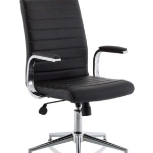 Ezra Medium Back Leather Executive Office Chair with Arms - Image 8